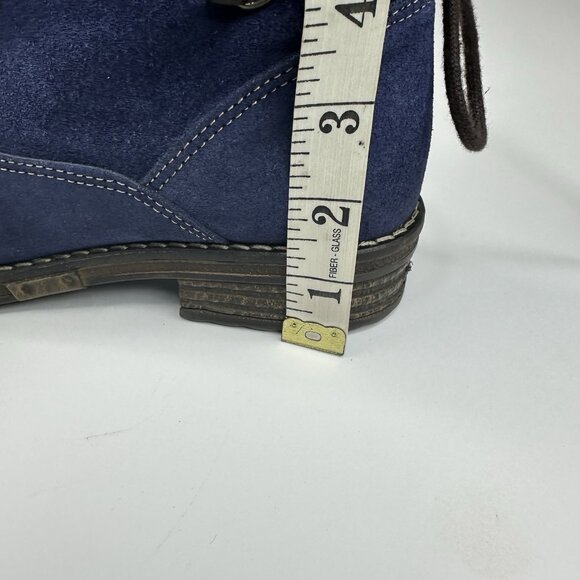 Biza Women's Tahoe Blue Suede Round Toe Ankle Tie Zip Heeled Boots EU 38 - Picture 17 of 17